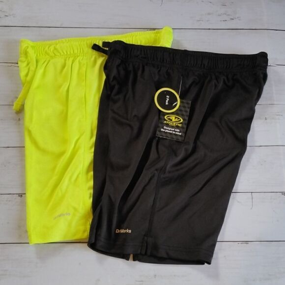 Boys Athletic Active DriWorks Shorts 2 Pack Size L - Picture 1 of 4